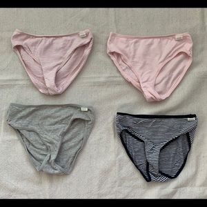 Girls Gap Bikini Pink Gray, Navy Panties Size 8